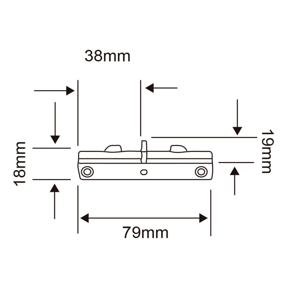 CONECTOR RECTO PARA RIEL DE SPOT COLOR NEGRO 3 HILOS