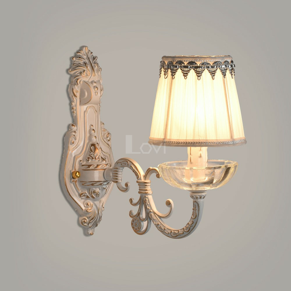 LUMINARIA DE PARED BLANCO/DORADO CANDLE LOVI *** EXHIBIDO ***