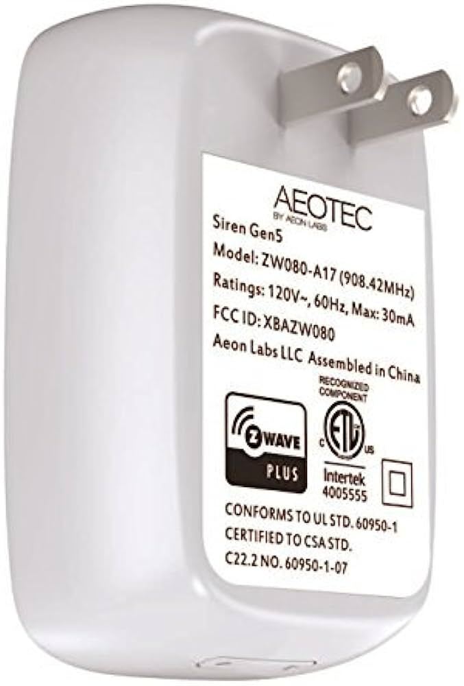 SIRENA SMART 1.7W. 5 TONOS DE ALERTA 106DB COLOR BLANCO TLAPPS ***HAE 2024***