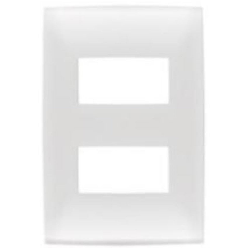 PLACA DOS MODULOS BLANCA LEVITON