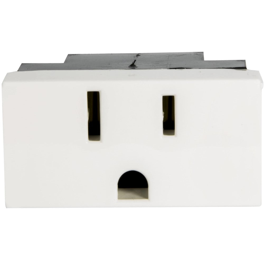 CONTACTO CON TIERRA 15A 125V 2P 3H BLANCO LEVITON