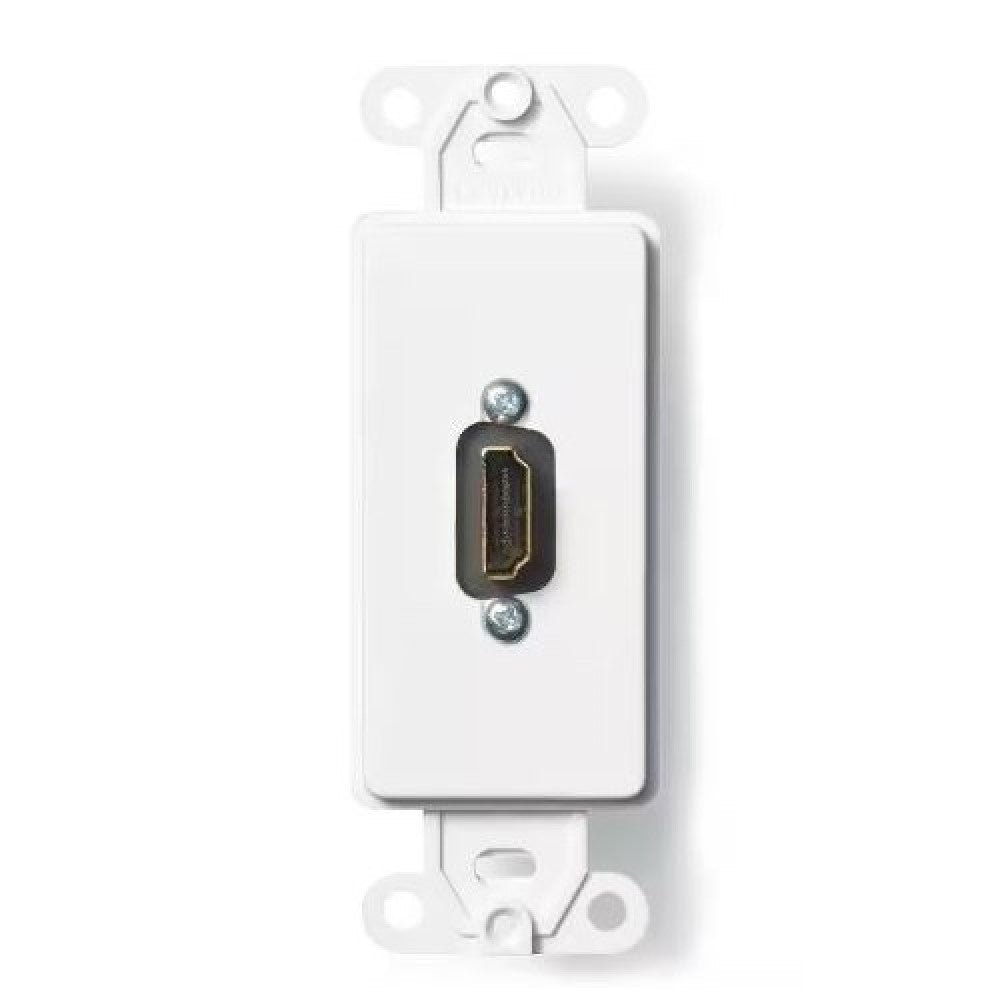 DECORA INSER PLACA DE PARED HDMI COLOR BLANCO.