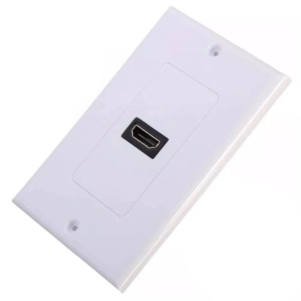DECORA INSER PLACA DE PARED HDMI COLOR BLANCO.