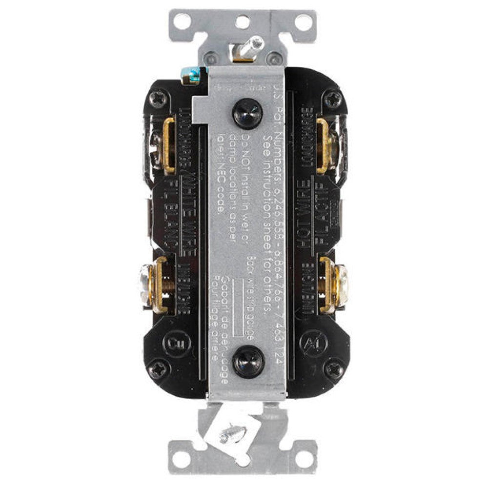 RECEPTACULO DUPLEX TR RESIS.AGUA 20A-125V GFCI SLIM BLANCO