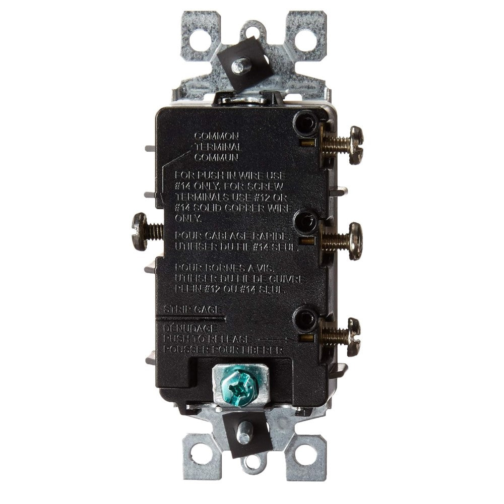 INTERRUPTOR TRIPLE 15A-120V DECORA NEGRO (NO INCLUYE PLACA)