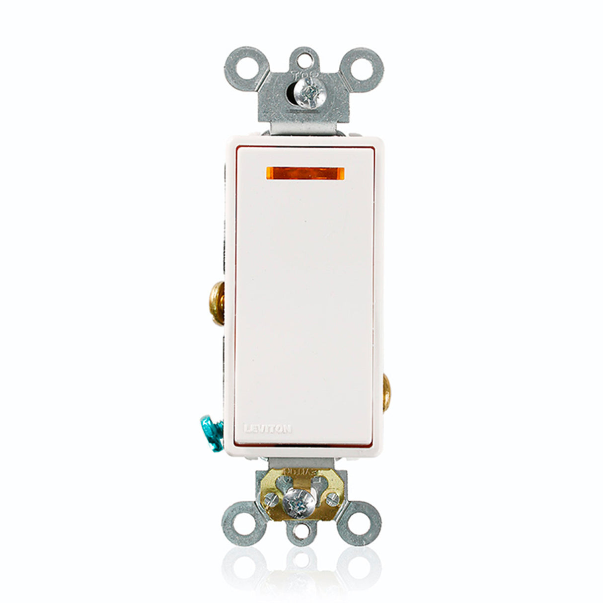 APAGADOR DECORA PLUS C/LUZ PILOTO 20A/120V. BLANCO 05631-02W LEVITON