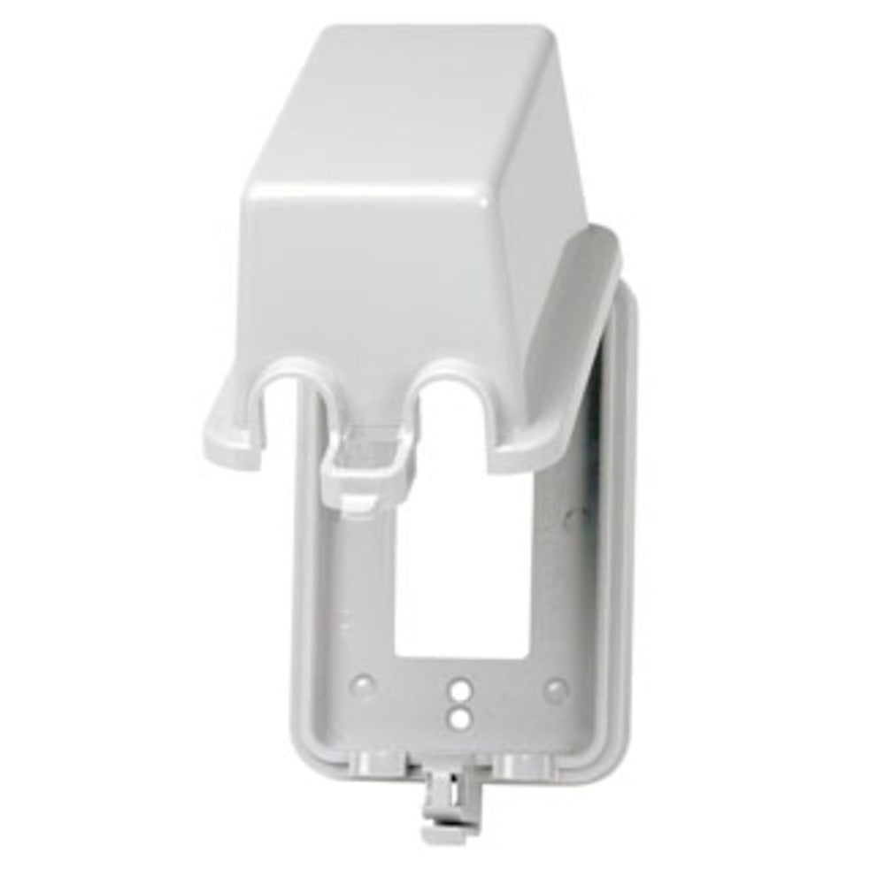 PLACA RESISTENTE A LA INTEMPERIE VERTICAL PARA CONTACTO GFCI GRIS LEVITON