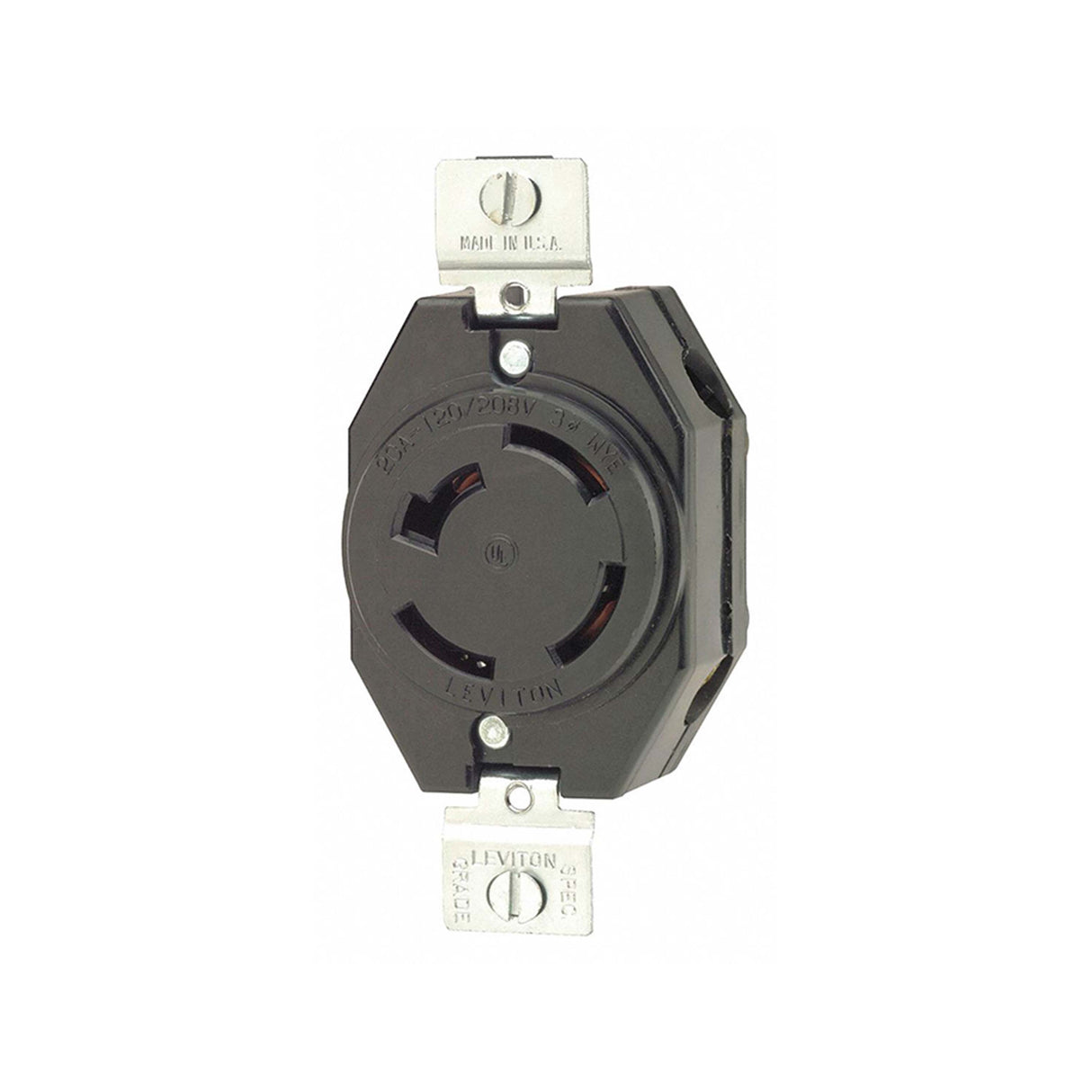 CONTACTO FIJO 4P. 4H. 20A/120-208V. 07410-00B LEVITON *** OFRECER 7410 ***