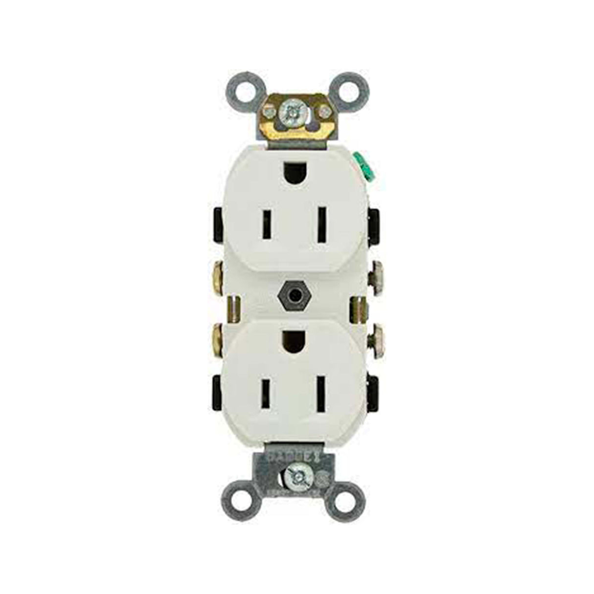 RECEPTACULO DUPLEX COMERCIAL 2P 3H 15A 125V BLANCO MCA LEVITON