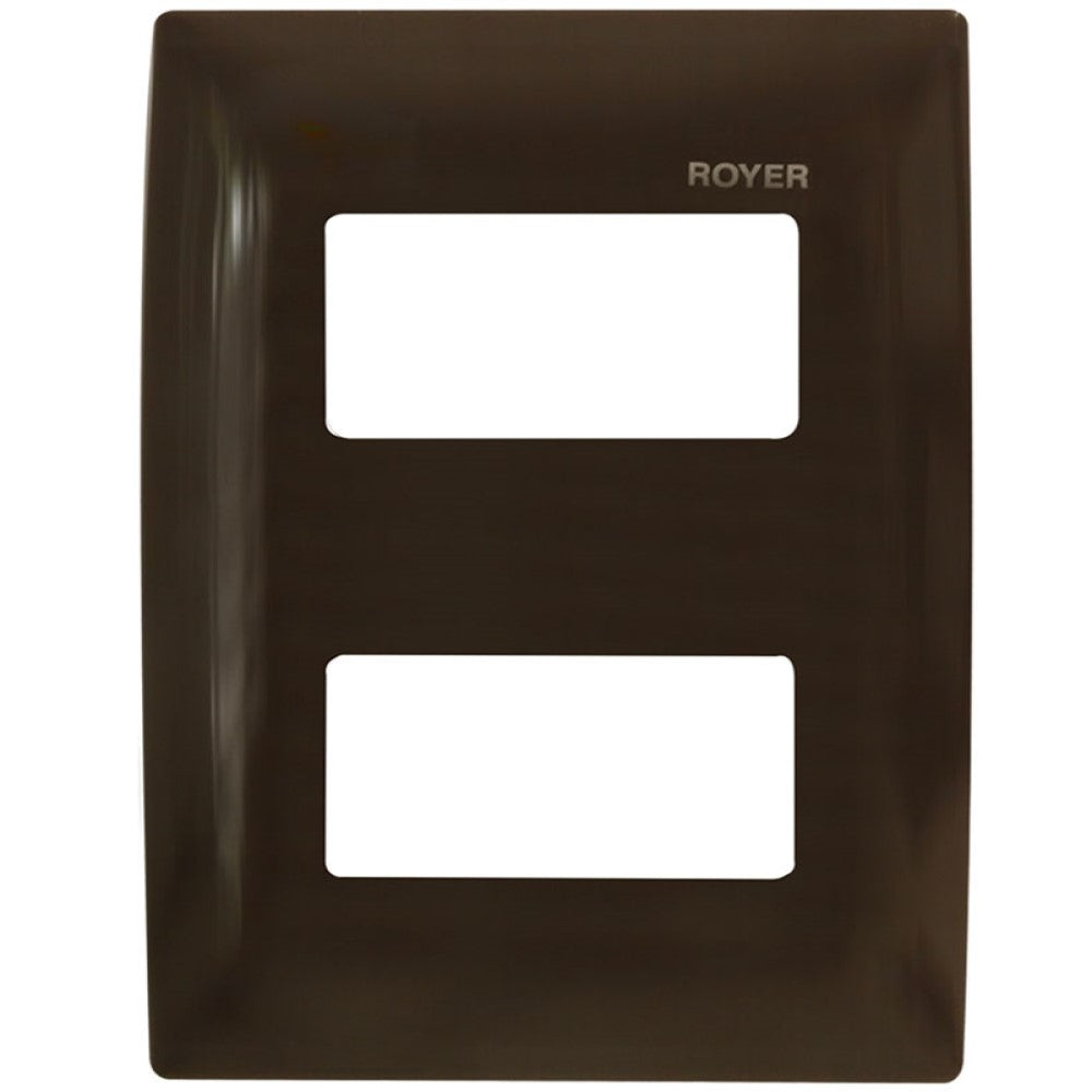 PLACA 2 MODULOS DISTANCIADOS CHOCOLATE