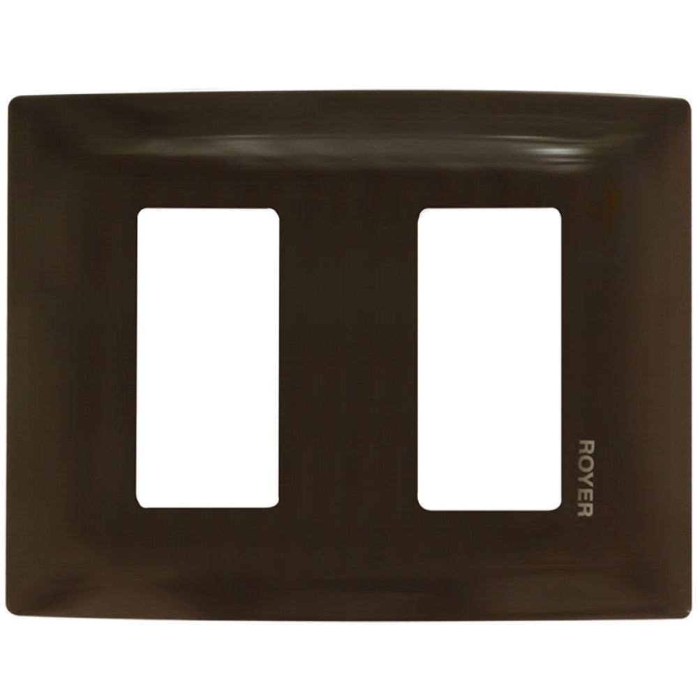 PLACA 2 MODULOS DISTANCIADOS CHOCOLATE