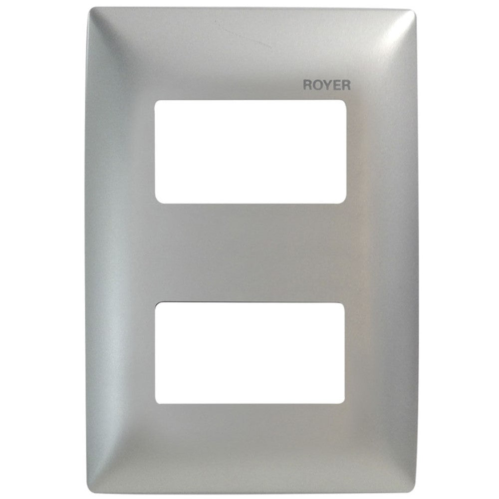 PLACA 2 MODULOS DISTANCIADOS PLATA