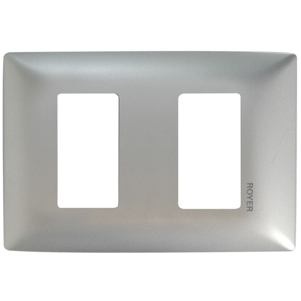 PLACA 2 MODULOS DISTANCIADOS PLATA