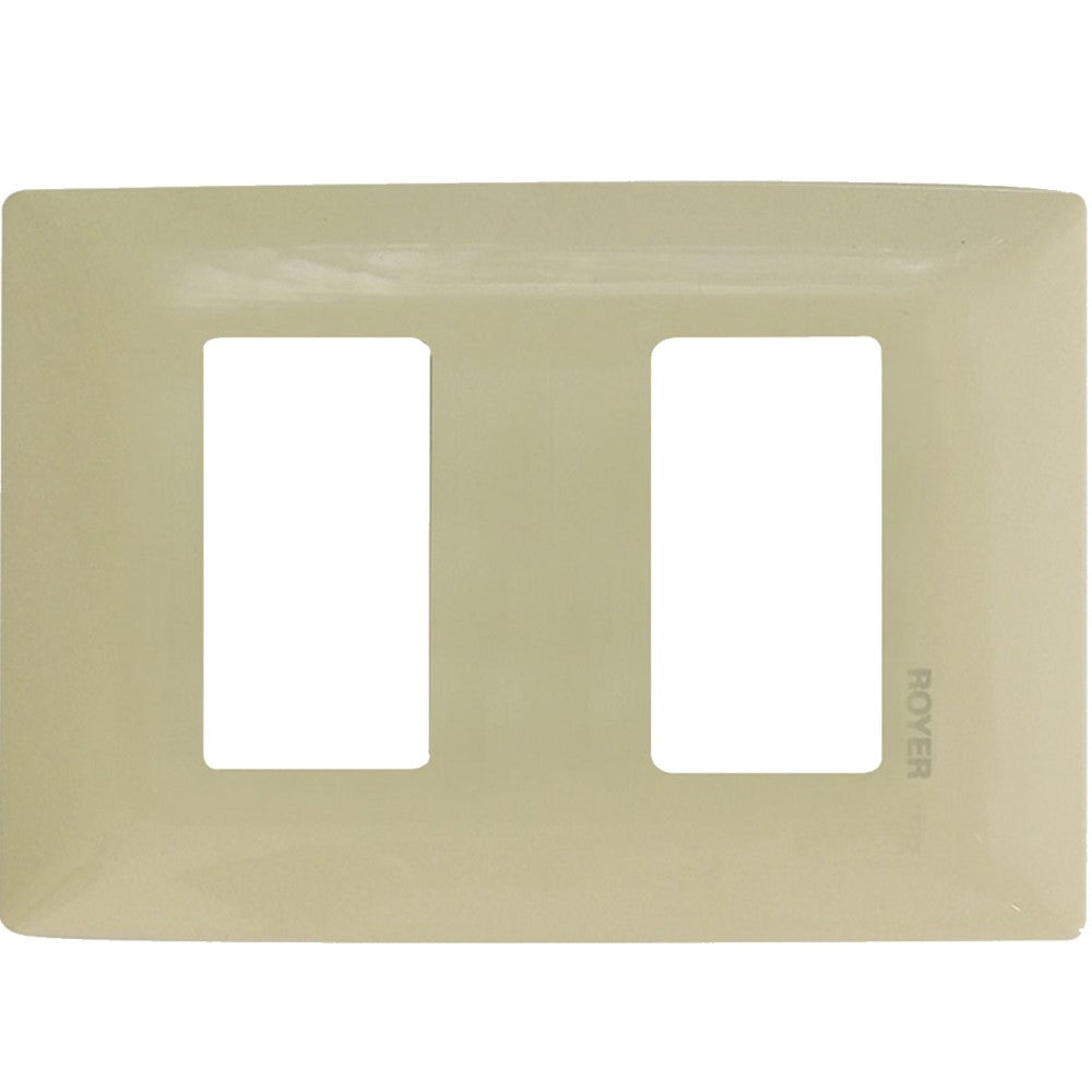 PLACA 2 MOD. DISTANCIADOS MARFIL ROYER 100