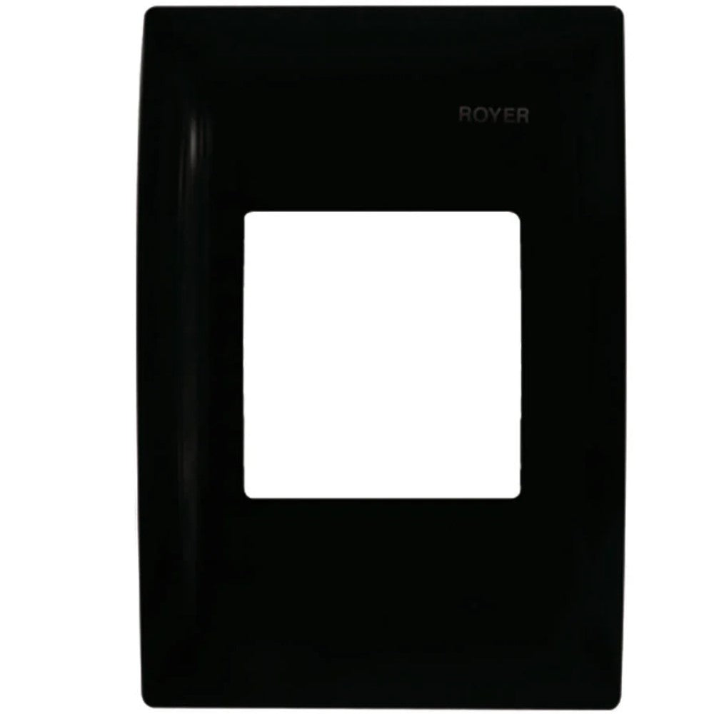 PLACA 2 MODULOS JUNTOS  P/TIMBRE ELECTRONICO COLOR NEGRO ROYER 100