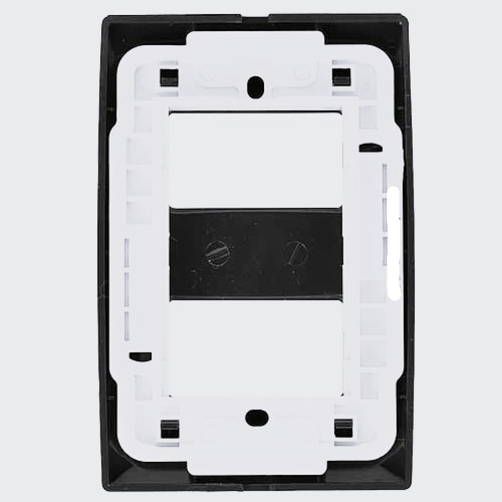 PLACA 2 MODULOS JUNTOS  P/TIMBRE ELECTRONICO COLOR NEGRO ROYER 100