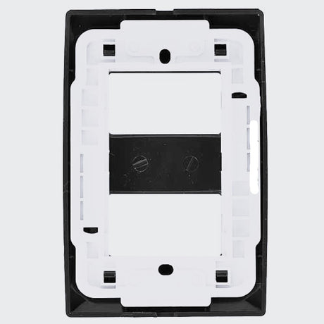 PLACA 2 MODULOS JUNTOS  P/TIMBRE ELECTRONICO COLOR NEGRO ROYER 100