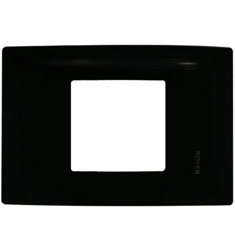 PLACA 2 MODULOS JUNTOS  P/TIMBRE ELECTRONICO COLOR NEGRO ROYER 100