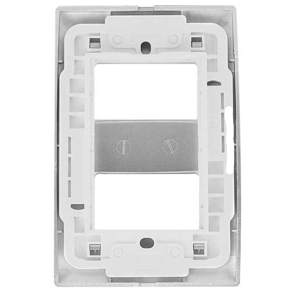 PLACA 2 MODULOS JUNTOS P/TIMBRE ELECTRONICO COLOR PLATA ROYER 100