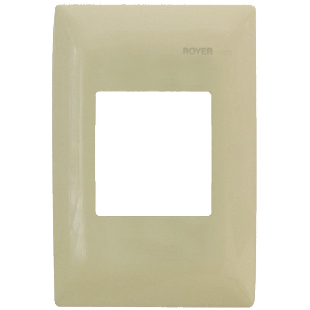 PLACA 2 MODULOS JUNTOS P/TIMBRE ELECTRONICO COLOR MARFIL ROYER 100