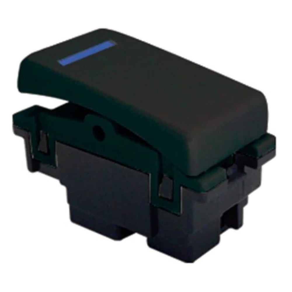 INTERRUPTOR LED SENCILLO 15 A 127V NEGRO