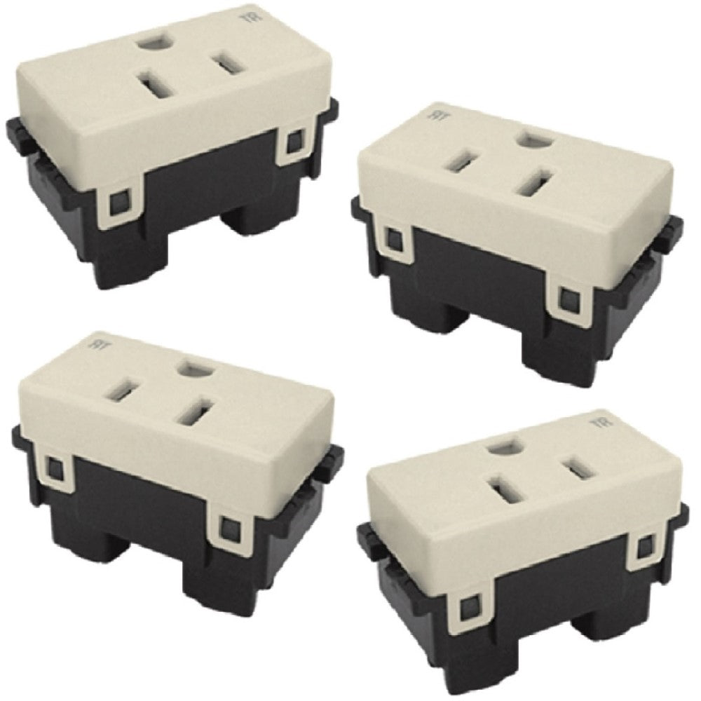 RECEPTACULO H SENCILLO 2P+T 15A/127VCA. MARFIL ROYER 100