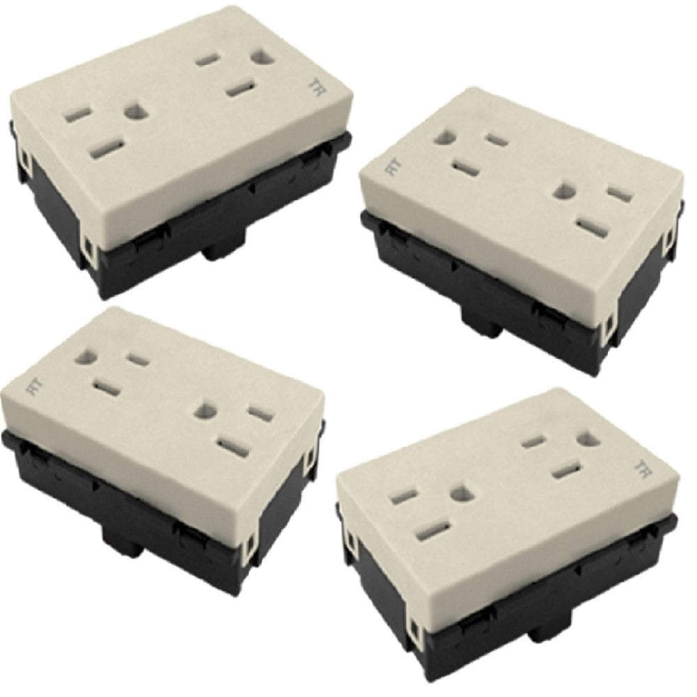 RECEPTACULO DUPLEX 2P+T 15A/127VCA. MARFIL ROYER 100