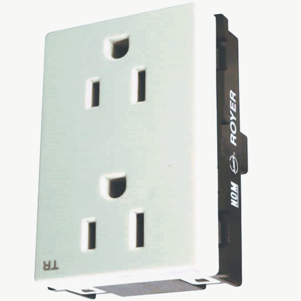 RECEPTACULO DUPLEX 2P+T 15A/127VCA. 100-6288W ROYER 100