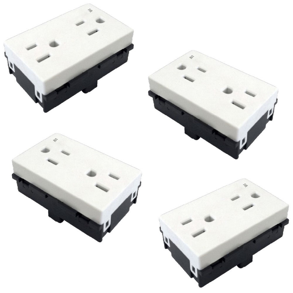 RECEPTACULO DUPLEX 2P+T 15A/127VCA. 100-6288W ROYER 100