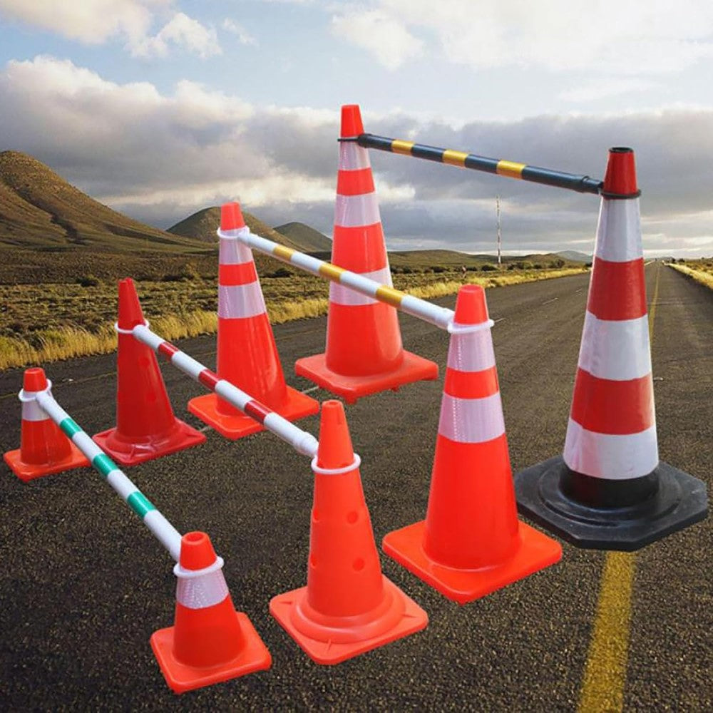 BARRA EXTENSIBLE DE 1.3 A 2.1 M REFLEJANTE PARA CONOS