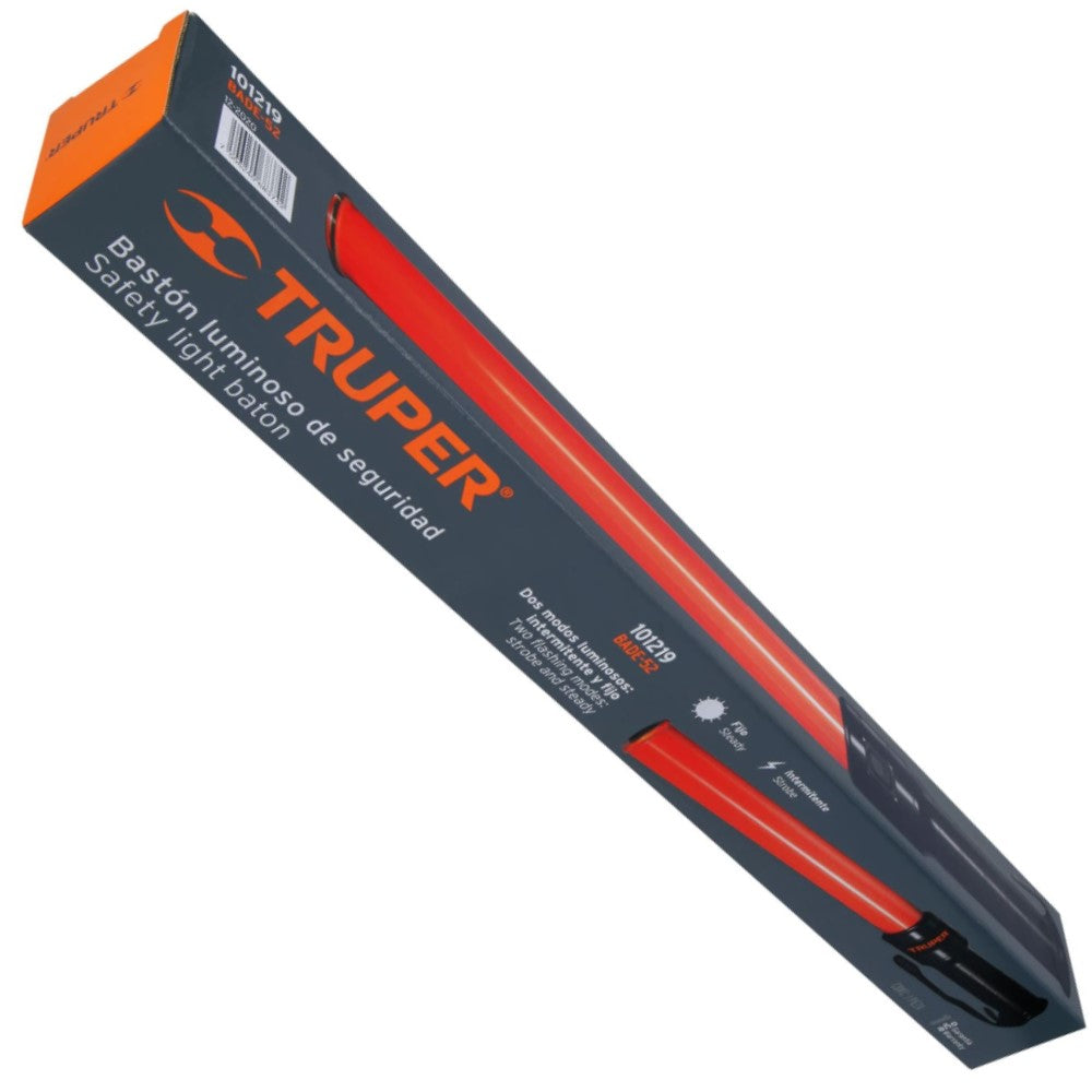 BASTON LUMINOSO DE 53 CM CON LUZ LED Y CLIP PARA CINTURON