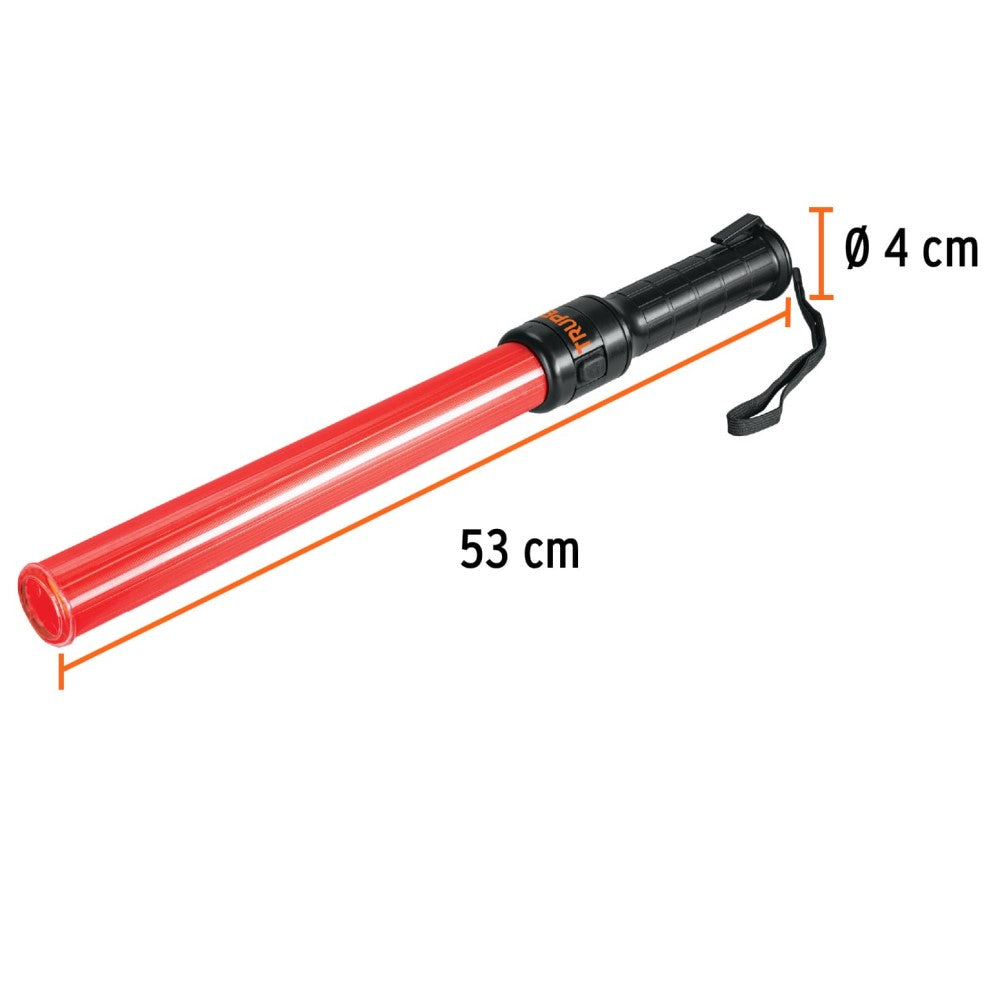 BASTON LUMINOSO DE 53 CM CON LUZ LED Y CLIP PARA CINTURON