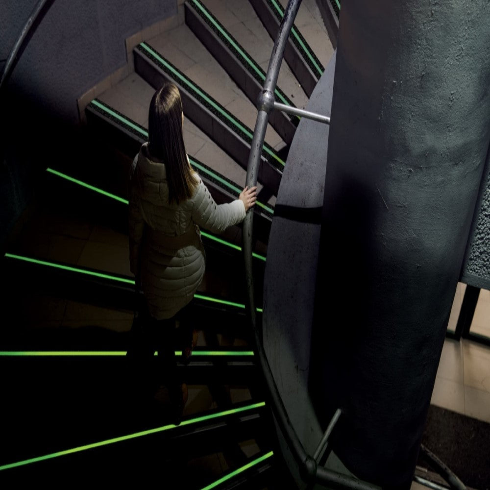 ROLLO DE 5M CINTA ANTIDERRAPANTE FOTOLUMINICA 50MM ABRASIVO