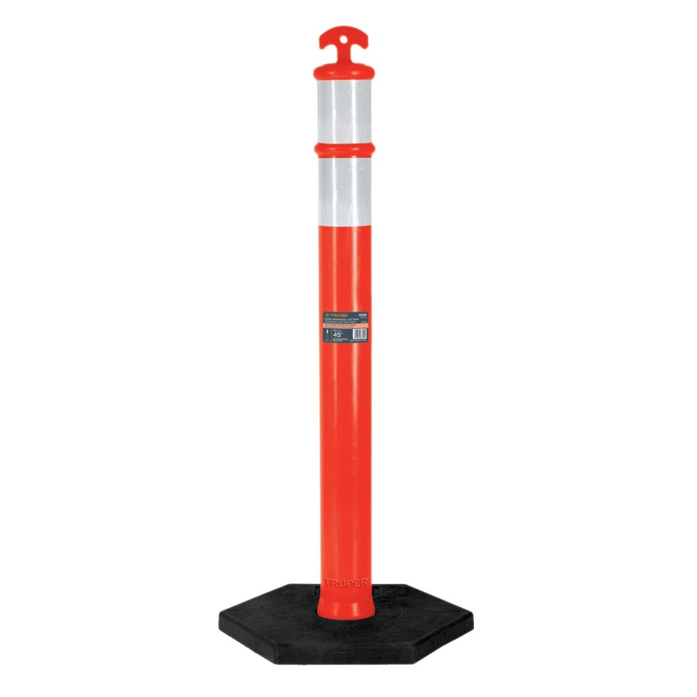 POSTE DELIMITADOR DE 115 CM DE ALTO CON BASE Y REFLEJANTE