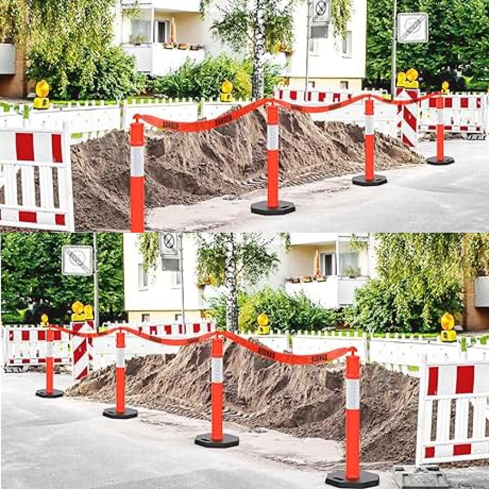 POSTE DELIMITADOR DE 115 CM DE ALTO CON BASE Y REFLEJANTE