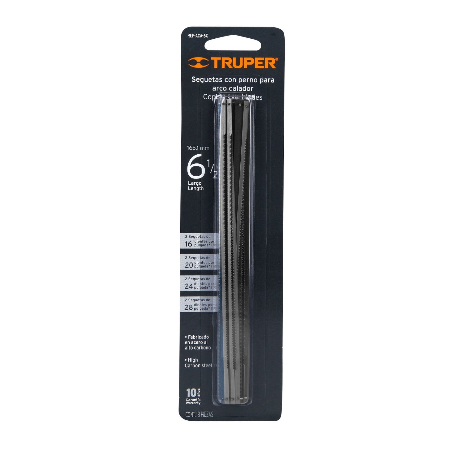 BLISTER 8 SEGUETAS PARA ARCO CALADOR ACA-6X REP-ACA-6X 10229 TRUPER