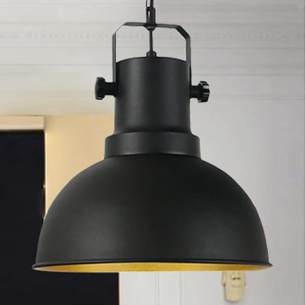LUMINARIO COLGANTE CAMPANA 60W NEGRO BASE E26/E27 TECNOLITE