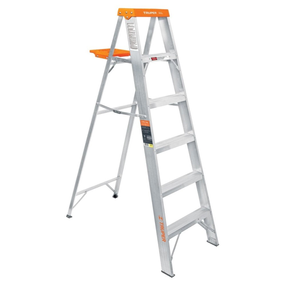 ESCALERA DE TIJERA TIPO LL 5 ESCALONES Y BANDEJA MCA TRUPER