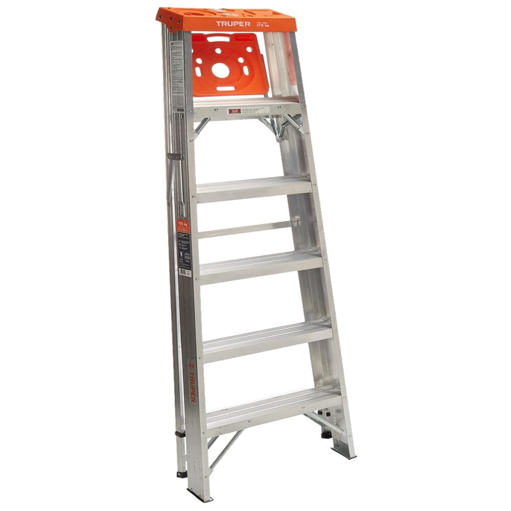 ESCALERA DE TIJERA TIPO LL 5 ESCALONES Y BANDEJA MCA TRUPER