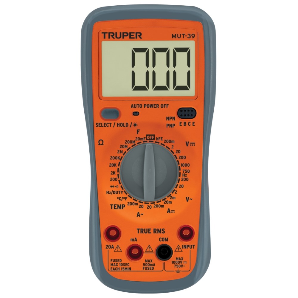 MULTIMETRO DIGITAL PROFESIONAL MUT-39 TRUPER HERRAMIENTAS