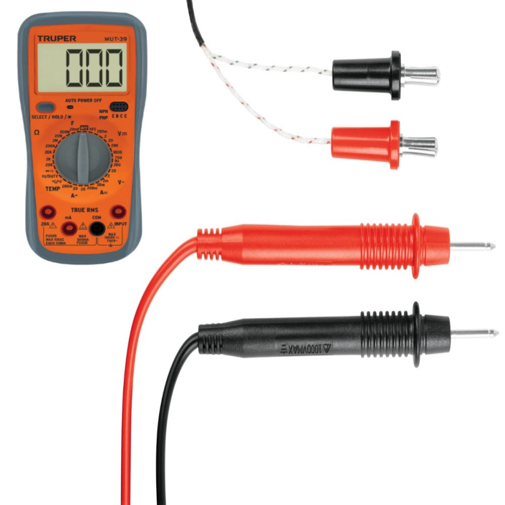 MULTIMETRO DIGITAL PROFESIONAL MUT-39 TRUPER HERRAMIENTAS