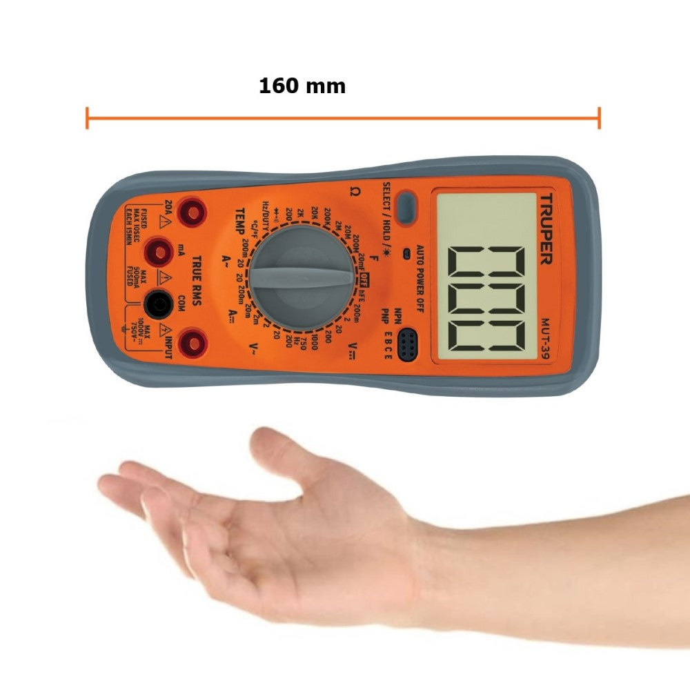 MULTIMETRO DIGITAL PROFESIONAL MUT-39 TRUPER HERRAMIENTAS