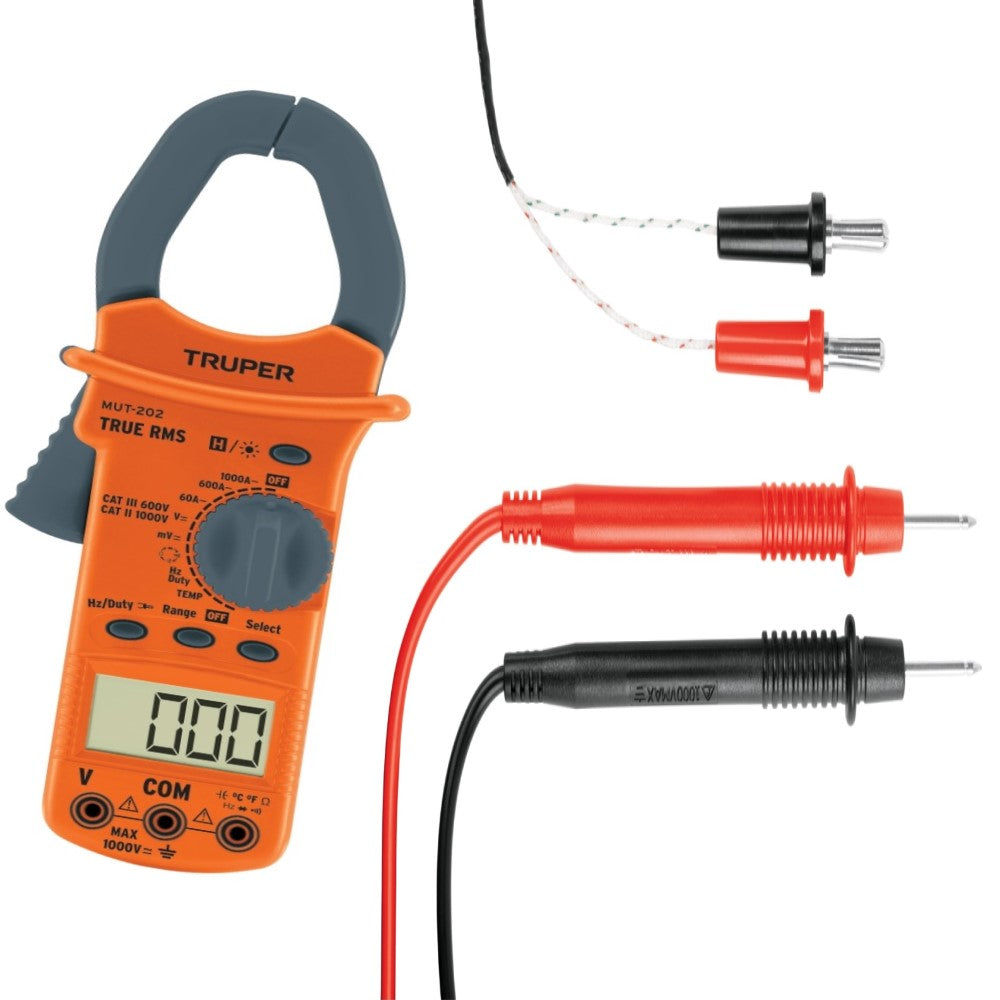 MULTIMETRO DIGITAL GANCHO MUT-202 TRUPER HERRAMIENTAS