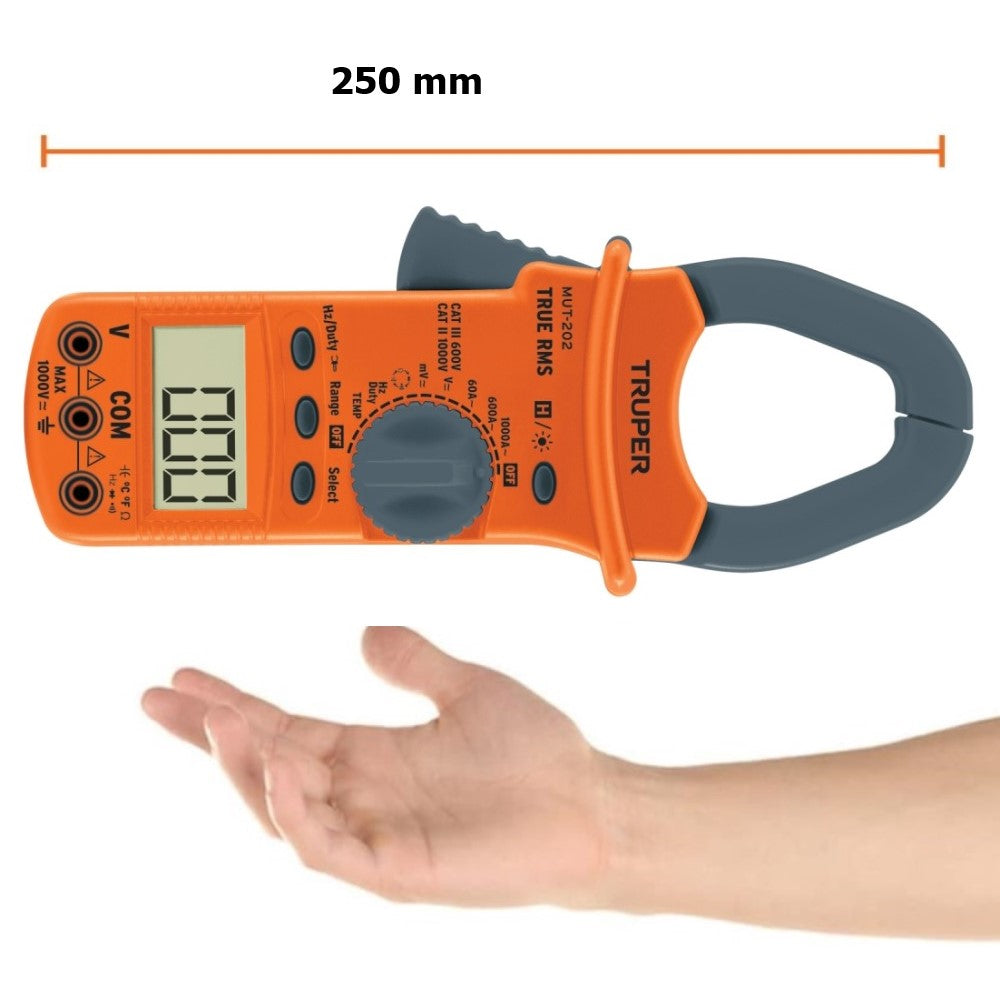 MULTIMETRO DIGITAL GANCHO MUT-202 TRUPER HERRAMIENTAS