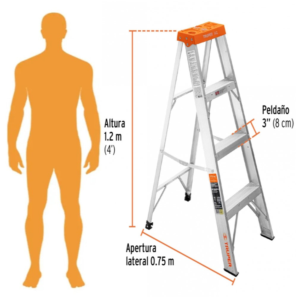 ESCALERA DE TIJERA TIPO II 3 ESCALONES