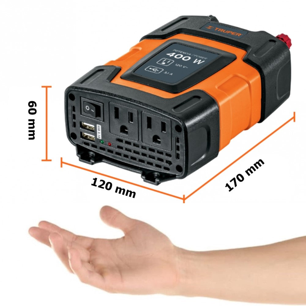 INVERSOR DE CORRIENTE 400W MCA TRUPPER