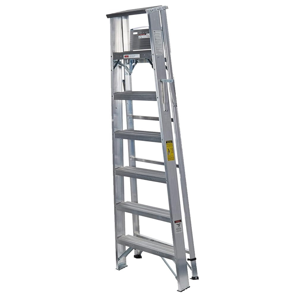 ESCALERA TIPO TIJERA 100% ALUMINIO 6 PELDAÑOS *** OFRECER 16744 ***