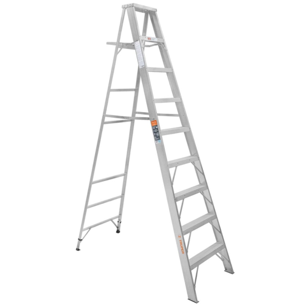 ESCALERA TIPO TIJERA 100% ALUMINIO 8 PELDAÑOS