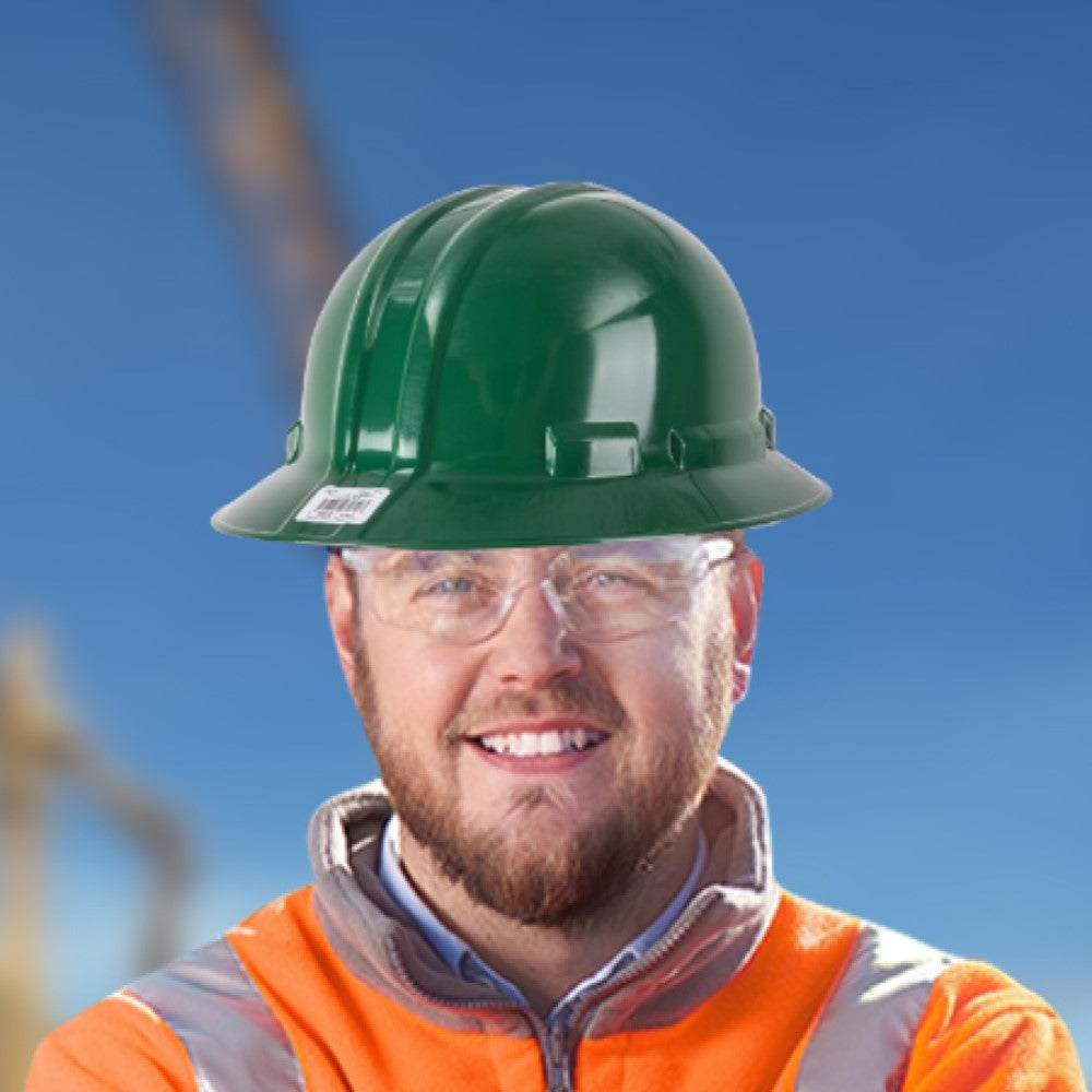 CASCO SEGURIDAD VERDE ALA ANCHA AJUSTE MATRACA CAS-VX 10572 TRUPER