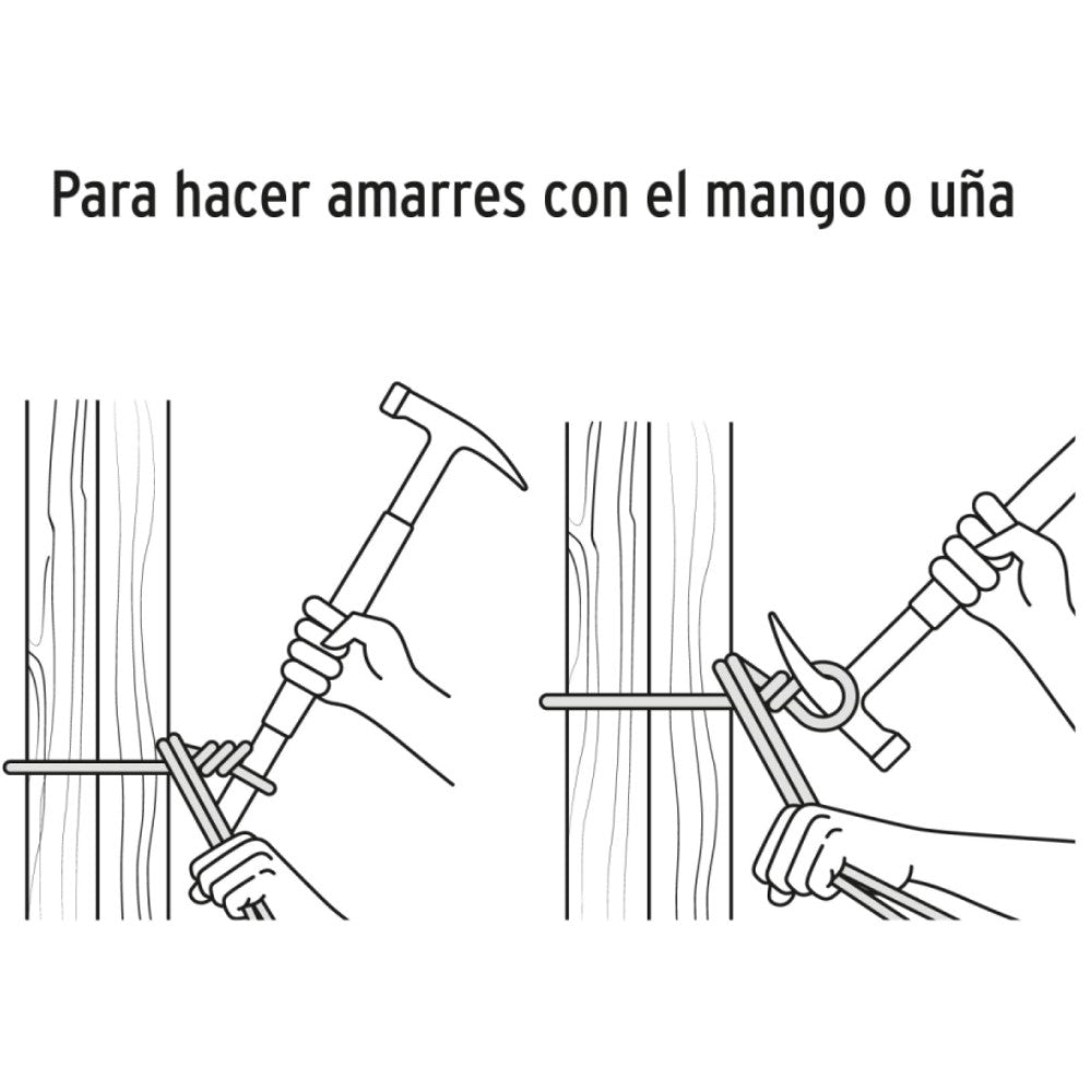 MARTILLO TUBULAR PARA CIMBRA 16OZ UÑA RECTA MANGO ACERO MCIM-16